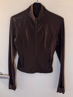Lululemon Define Cropped Jacket Espresso Size 8